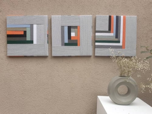 Contemporary Wool Thread Art: 3D Canvas Masterpieces | Decorative Frame in Decorative Objects by Sarmal Design