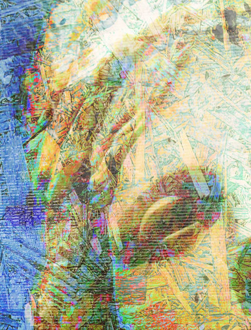 Remains of a Bright Dream – Colorful Classical Bust Painting | Mixed Media in Paintings by Dario Moschetta