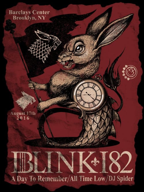 "Blink 182 - Brooklyn" Screen Print | Prints by Greg "CRAOLA" Simkins