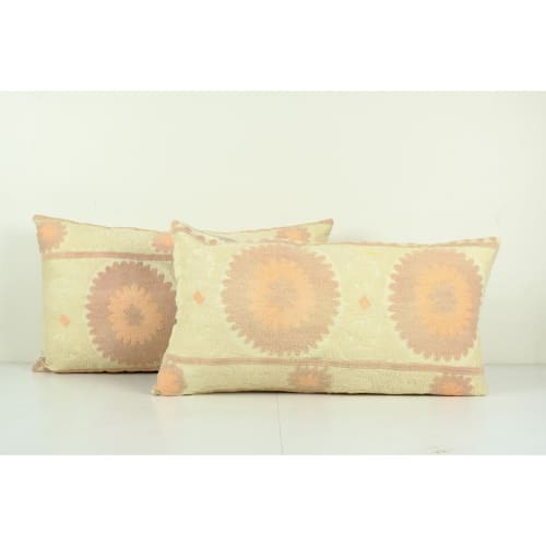 Suzani Pillow Cases Fashioned from a Vintage Suzani, Set of | Pillows by Vintage Pillows Store