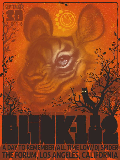 "Blink 182 - Los Angeles" Screen Print | Prints by Greg "CRAOLA" Simkins