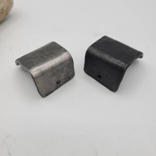 Iron Finger Pull Hand Forged Hammered Cabinet Hardware Black | Hardware by Element Hand Forged Hardware