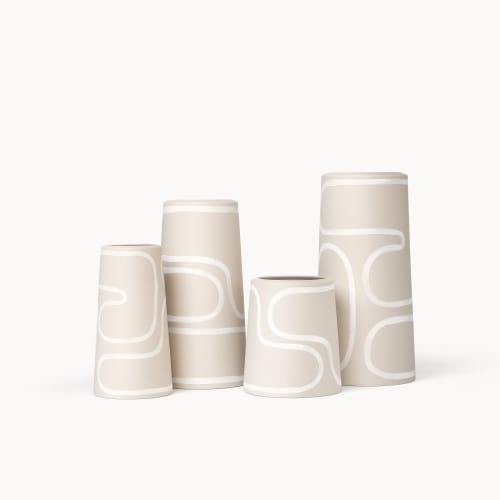 Sand Outline Pillar Vase | Vases & Vessels by Franca NYC