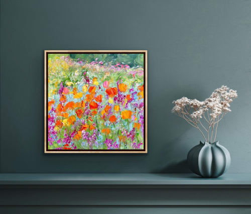 Wild Poppies | Oil And Acrylic Painting in Paintings by Checa Art