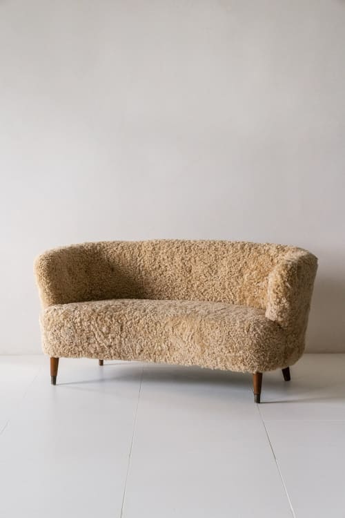 Vintage Danish Curved Loveseat Sofa | Couches & Sofas by District LoomFFF