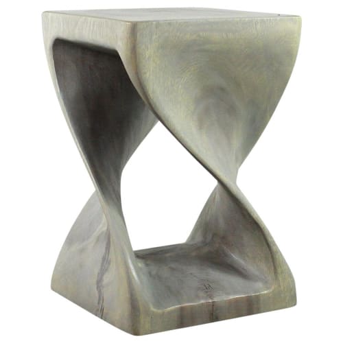 Haussmann® Original Wood Twist Stool 12 X 12 X 18 | Chairs by Haussmann®
