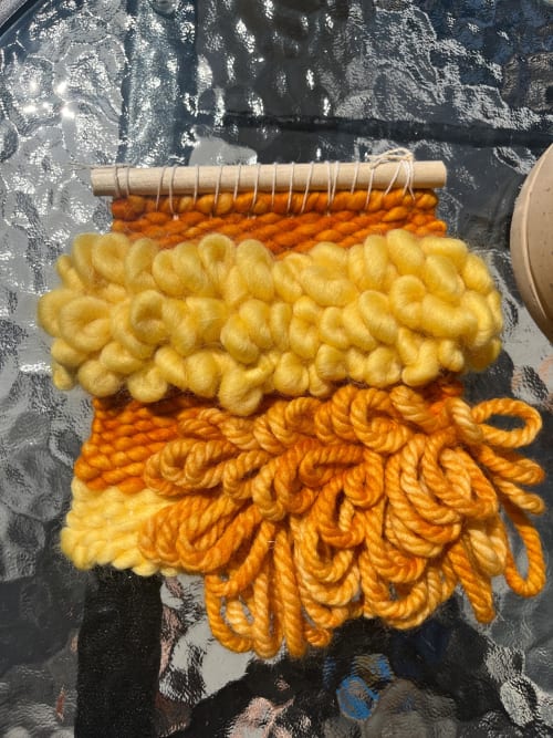 Jitesh 2 - Woven Tapestry: Burnt Orange, Amber, and Golden Yellow Hues | Decorative Bowl in Decorative Objects by Arsallan S