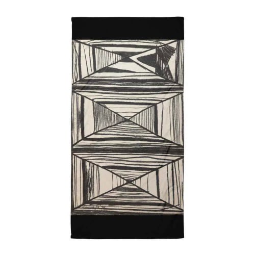 Towel - Deception - Geometric Op Art | Work by Eman's Gallery