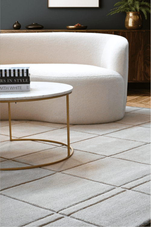 The Delusio rug stands out for its understated elegance | Rugs by KAYMANTA | Luxury Rug Makers