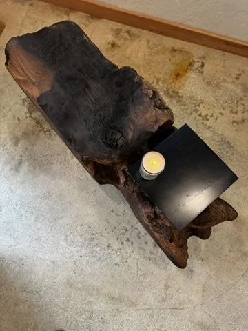 Walnut Blok Bench + Steel | Benches & Ottomans by Simon Silver Designs