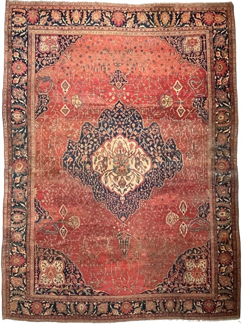 SOPHISTICATED Old-World Antique Ferahan Sarouk | Area Rug in Rugs by The Loom House