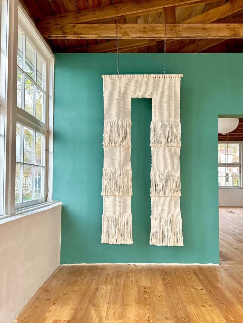 Portal | White | Macrame Wall Hanging in Wall Hangings by Dörte Bundt