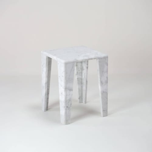 ChunkY01 - Carrara marble side table | Tables by DFdesignLab - Nicola Di Froscia