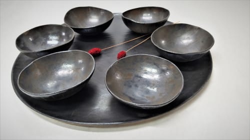Modern Ceramic Passover Seder Plate - Creative Matzah Decor | Ceramic Plates by YomYomceramic