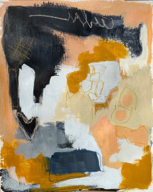 Abstract on paper | Oil And Acrylic Painting in Paintings by Lizzie DiSilvestro