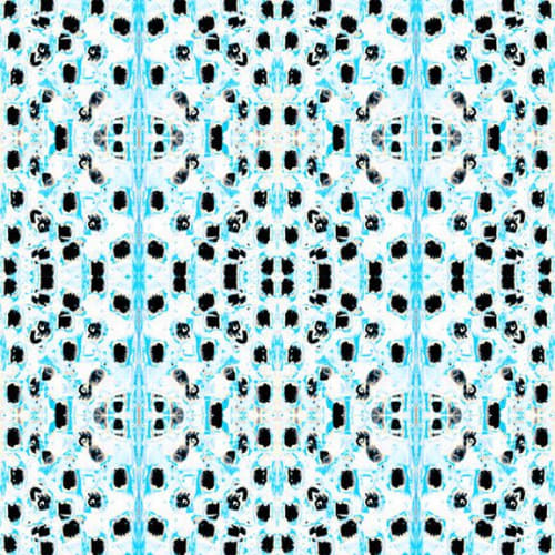 Solomon's Song, Turquoise | Fabric in Linens & Bedding by Philomela Textiles & Wallpaper