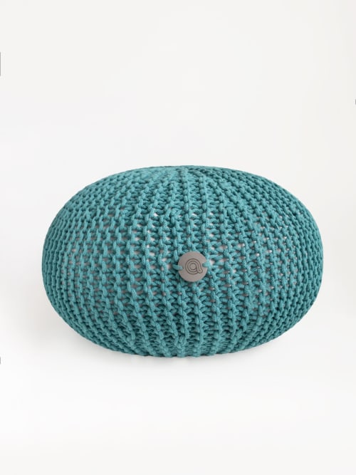 Pouf Classic from recycled cotton cord | Pillows by Anzy Home
