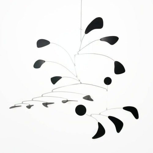 Mobile Large Black Mid Century Modern in Hudson's Bay 2 | Wall Sculpture in Wall Hangings by Skysetter Designs