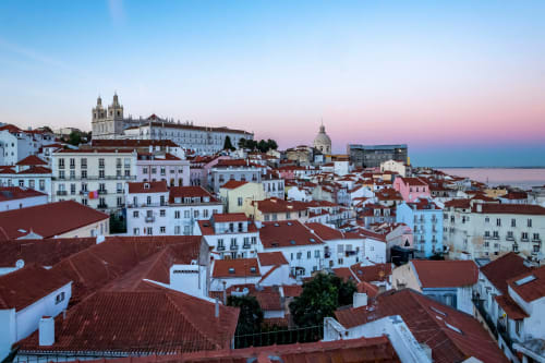 Lisbon at Sunset, Pink Sky in Portugal | Photography by Richard Silver Photo