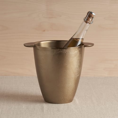 Antique Brass Wine Chiller | Bar Accessory in Drinkware by The Collective