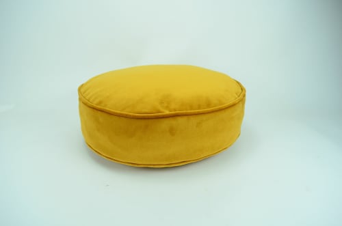 round velvet cushion // round velvet floor pillow // round | Pillows by velvet + linen