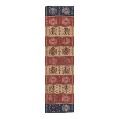 Hand Woven Turkish Oushak Kilim Wool Runner Rug 2.8 x 10.1 | Rugs by Vintage Pillows Store