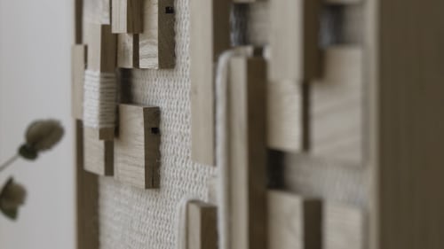 Twin Groves - Organic Wood Mosaic | Tapestry in Wall Hangings by Lale Studio & Shop