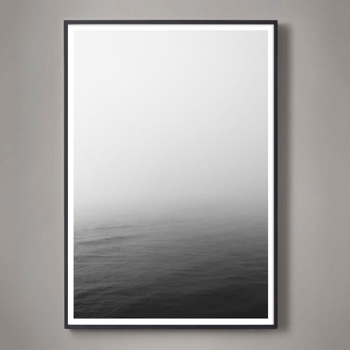 Black and White Ocean, Sea Print, Surfing Art, Minimalist | Prints by Capricorn Press