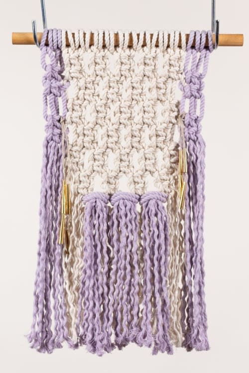Lavender Wall Hanging | Macrame Wall Hanging in Wall Hangings by Modern Macramé by Emily Katz