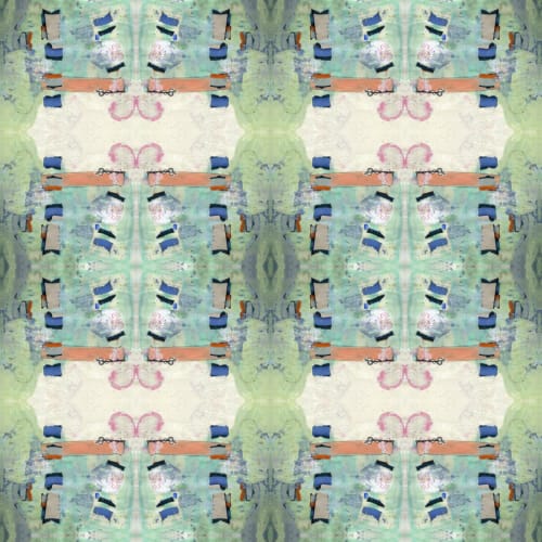 Sixth Day, Asparagus | Linens & Bedding by Philomela Textiles & Wallpaper