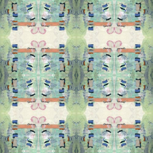 Sixth Day, Asparagus | Linens & Bedding by Philomela Textiles & Wallpaper