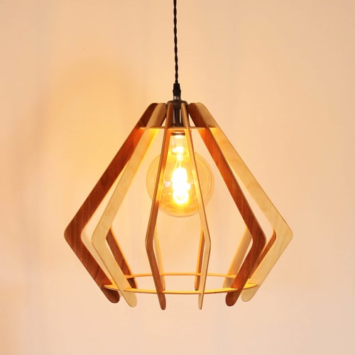 La Hygge - Wooden hanging lamp (Price taxes included) | Pendants by Slice of wood / Tranche de bois
