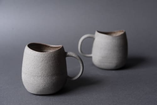 STC mug with handle "Stability" - organic natural stoneware | Drinkware by Laima Ceramics