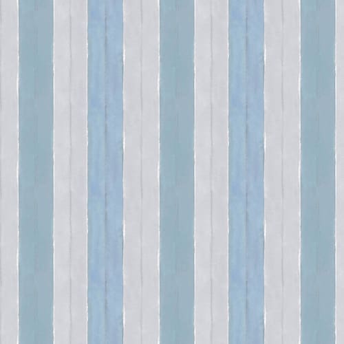 Cabana Stripe No. 17, Sky | Linens & Bedding by Philomela Textiles & Wallpaper