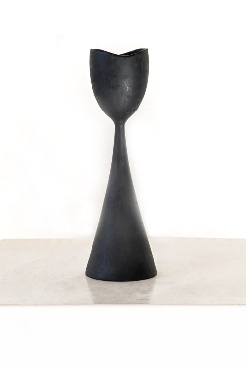 District Loom Swedish Black Candlestick | Candle Holder in Decorative Objects by District Loom