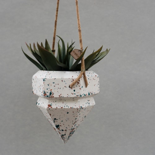 Hanging Planter Small - Kaleidoscope Terrazzo | Vases & Vessels by Tropico Studio