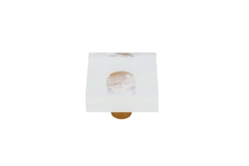 Glassia Wispy White Square Knob | Hardware by Windborne Studios