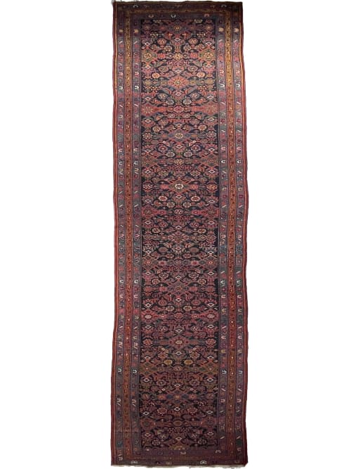 COLORFUL Antique Kurdish Runner | Saffron, Green, Punch | Runner Rug in Rugs by The Loom House
