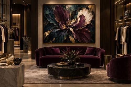 Velvet Bloom | Oil And Acrylic Painting in Paintings by Madame A. K. Selestan