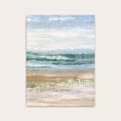 Earthbound Waves I Art Print - Abstract Coastal Landscape | Prints in Paintings by Lara Eckerman Art