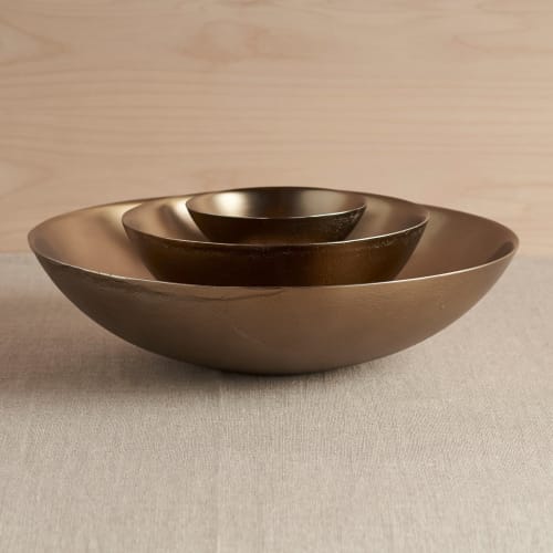 Antique Brass Bowls Assorted Set of 3 | Dinnerware by The Collective