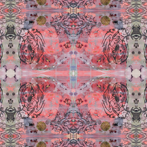 Biome, Fuchsia | Linens & Bedding by Philomela Textiles & Wallpaper