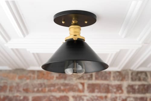 Black Gold Ceiling Mount - Model No. 7046 | Flush Mounts by Peared Creation