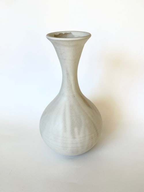 White flared bottleneck No. 31 | Vases & Vessels by Dana Chieco