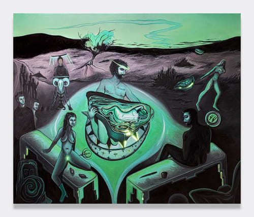 Oyster Auction | Oil And Acrylic Painting in Paintings by Shawn Button