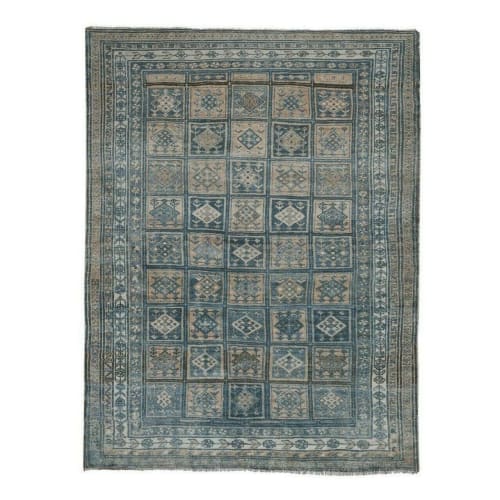 19th Century Shabby Chic Geometric Tribal Antique Caucasian | Rugs by Vintage Pillows Store