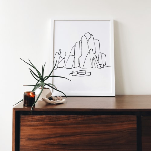 Minimalism & Moonbeams | 16 x 20 Screen Print | Prints by Little Korboose