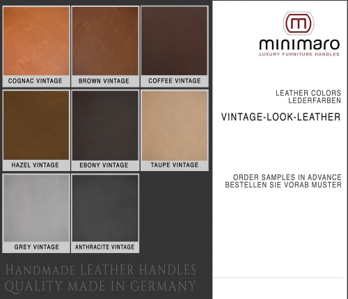 Leather Drawer Pulls - MILANO-PURE - VINTAGE | Hardware by minimaro - luxury furniture handles