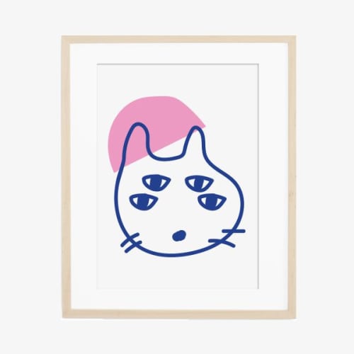 Little Four Eyes Print | Prints in Paintings by OBJECT-MATTER / O-M ceramics