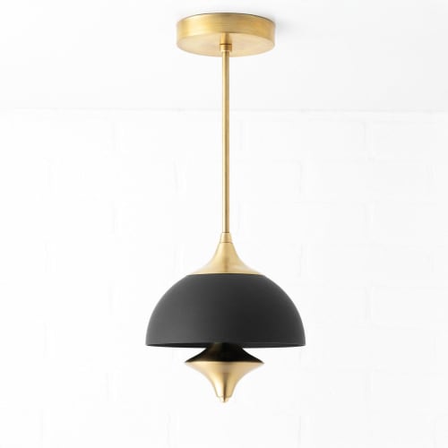 Brass Pendant - Black Pendant - Model No. 6098 | Pendants by Peared Creation